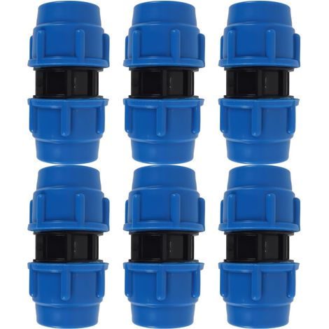 Lot de 6 raccords de tuyauterie en plastique PEHD de 50 mm, adaptés aux environnements difficiles et à la sécurité de l'eau potable (1/5)
