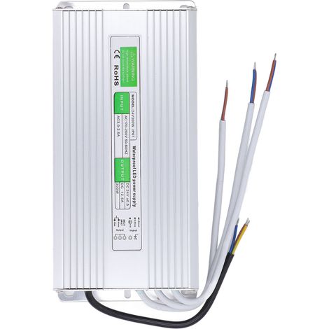 LED-Leistungstreiber 300 W, IP67 wasserdicht, Aluminiumgehäuse, LED-Netztransformator, Eingang: AC 170–260 V, Ausgang: DC 24 V (1/5)