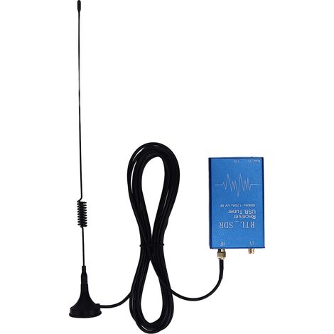 Récepteur SDR RTL USB 100KHz-1.7GHz, tuner radio HF/UHF pleine bande, composant électronique XR-105, radio logicielle, réception VHF/UHF, dongle SDR pour écoute et expérimentation. (1/5)