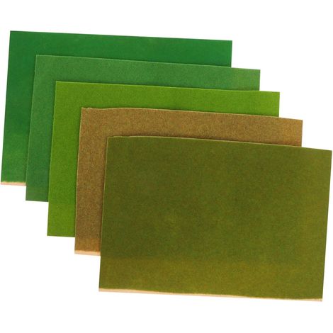 5pièces Gazon Artificiel pour Décoration De Paysage Lot de Pelouses Synthétiques Découpables pour Maquettes Et Décoration Intérieur (1/5)