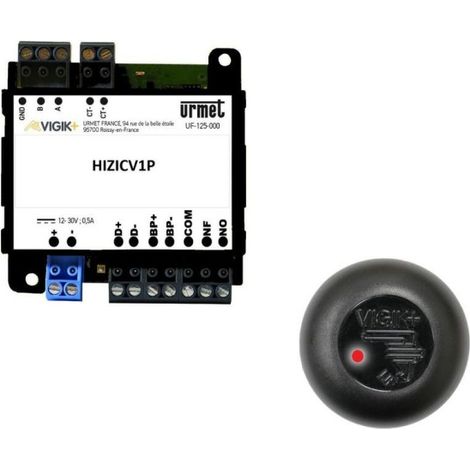 Kit Vigik+ : centrale HIZICV1P + lecteur T25PLUS sécurité renforcée - URMET HIZIKCV1P