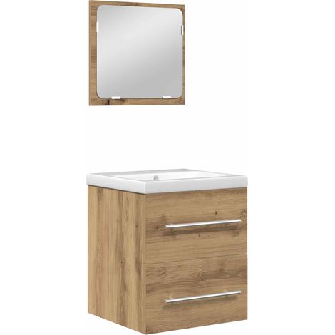 Maison Exclusive - Badezimmermöbel-Set 2 pcs Artisan-Eiche Holzwe