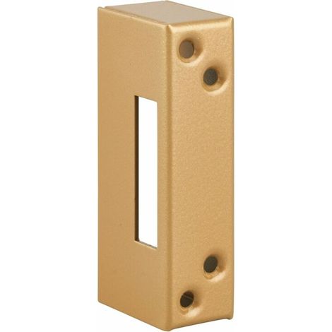 Gâche pour porte à recouvrement en acier époxy bronze – Têtière renforcée pour sécurité accrue – Solution robuste pour verrous de sûreté (1/3)