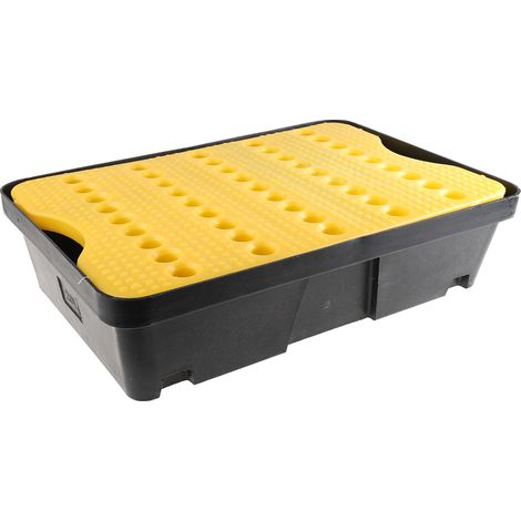 Plateau antidéversement avec grille, RS PRO 20L Stockage industriel ( Prix pour 1 ) (1/5)
