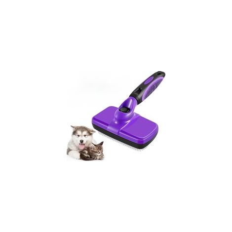 Brosse pour animaux – Peigne pour chats et chiens – Outil de toilettage – TPR – Violet (1/5)