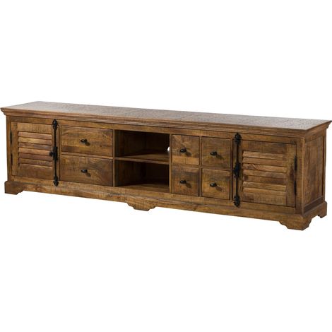 TV-Board Mango 220x45x60 dunkelbraun geölt RODEZ 150