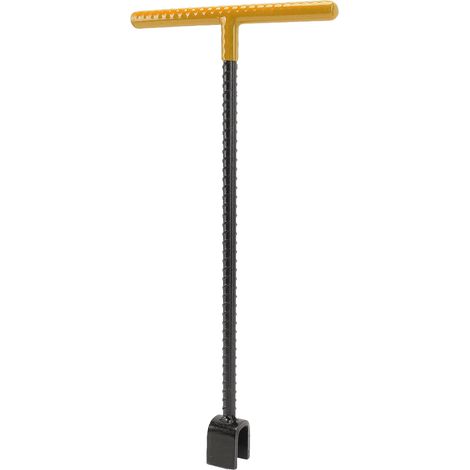 T-barre multifonction clé de vanne de sécurité pour robinet d'arrêt d'eau principal, outil manuel jaune (tête emballée avec mousse de perles sur demande) (1/5)