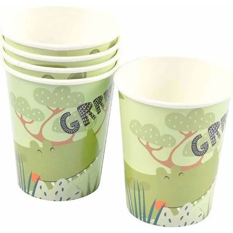 Set de 6 gobelets en carton Crocodile