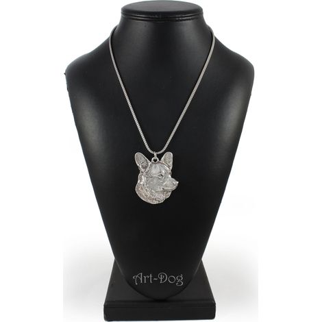 Cardigan Welsh Corgi - collana con ciondolo a forma di cane su catena d'argento, gioiello unico di Art-Dog (1/5)