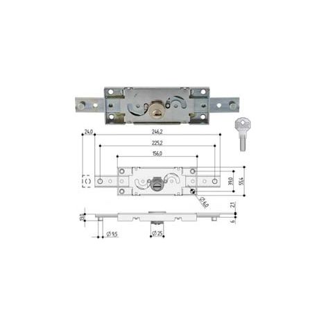 SERRATURA PER SERRANDA CENTRALE CILINDRO TONDO S211- - (S211.0020.0000) - 1 pezzi PREFER