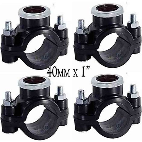 4 Stück Bewässerungskragen 40 mm x 1''. Wird für die Installation von Bewässerungselementen wie Sprinklern, Diffusoren oder