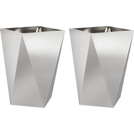 Maison Exclusive - Pflanzkübel 2 pcs Silber 50 x 50 x 75 cm Edels