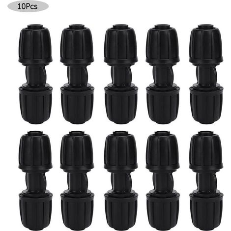 10 Pices Connecteur D\'eau Droit Raccord D\'irrigation Goutte Goutte de Jardin pour quipement D\'arrosage de Tuyau PE 16mm (1/5)