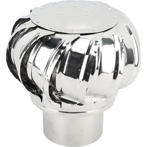 Chapeau de cheminée rotatif en acier inoxydable, anti-poussière, anti-pluie, anti-animaux, pour toit de maison, 11 cm / 4,3 pouces (1/3)