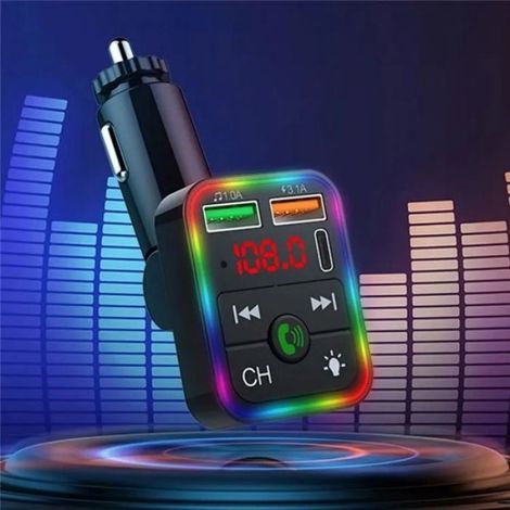Adaptateur Bluetooth - Récepteur Sans Fil pour Voiture - Version 5.3 - Prise Allume-Cigare USB Double Port - Entrée Type-C - Pour Appels Mains Libres - 1 Pièce (1/5)
