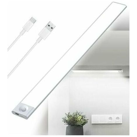FENOPLASTICALED cuisine sous armoire USB rechargeable, 2500 mAh 40 cm capteur de mouvement de lumière de placard à intensité variable (1/4)