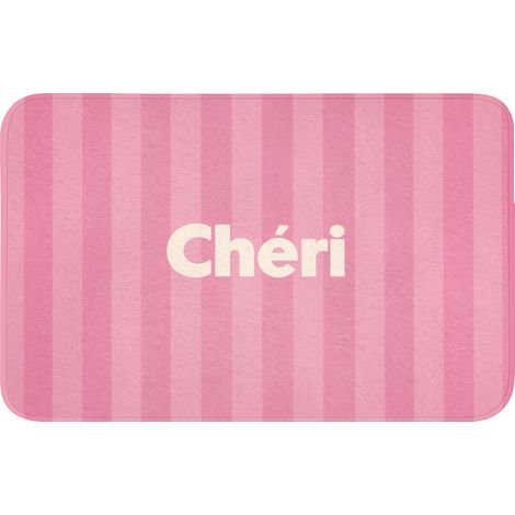 ALFOMBRILLA DE BAÑO A rayas - Rosa - Chéri 80x50 cm