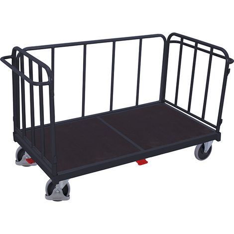 VarioFit Dreiwandwagen mit senkrechten Streben RAL 7016 (1/2)