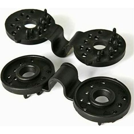UlisemLot de 10 œillets à Clipser Noirs - Idéal pour Le Montage de Votre Jardin, terrasse et Balcon - Protection Contre Le Vent et Votre Brise-Vue (1/4)