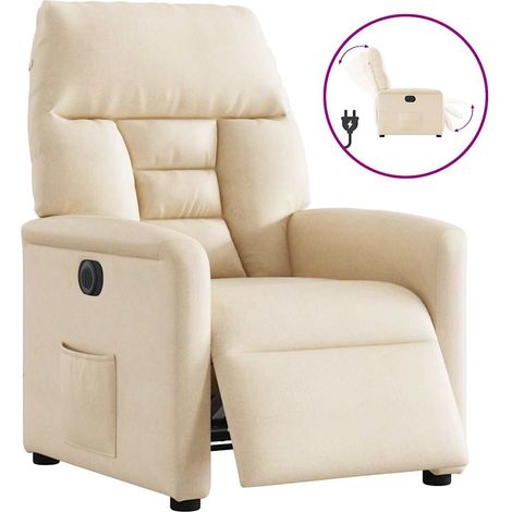 Relaxsessel Elektrisch Beige Mikrofasergewebe vidaXL (1/5)