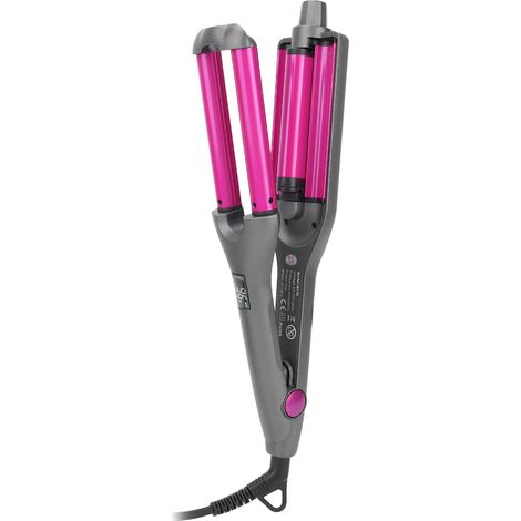 Boucleur à Cheveux Rotatif 3 Barils, Lisseur Ondulateur à Température Réglable, Chauffage Rapide, Fer à Friser 100-240V Prise UE, Coiffure Polyvalente (1/5)