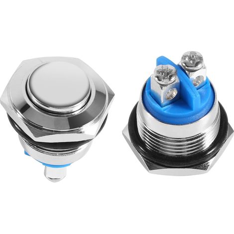 Poussoir 12v Étanche, Commutateur en Métal, Interrupteur Momentané à Cloche, Bouton de Verrouillage, Klaxon et Sonnerie ON OFF (1/5)