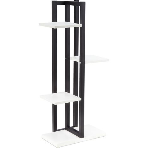Étagère à plantes décorative pour intérieur 93 x 42,5 x 22,5 cm en métal noir (1/4)