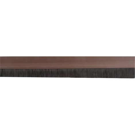 Burlete adhesivo pvc cepillo 1m x 45mm marrón (1/2)