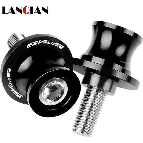 S'applique aux bobines de bras oscillant, aux glissières et aux vis de béquille de bras oscillant pour moto Suzuki SV650 S 1999-2009 2003 2004 2005 2006 2007 2008 (Noir) (1/5)