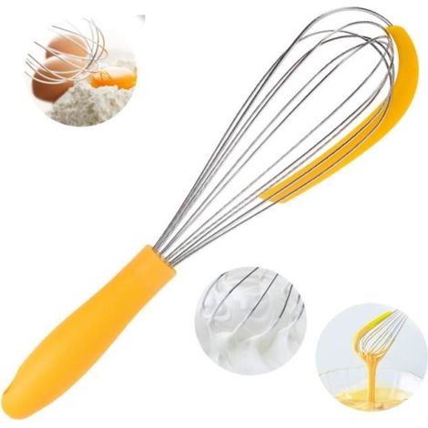 Fouet de cuisine - MARQUE - Modèle - Acier inoxydable - Silicone - Antidérapante (1/4)