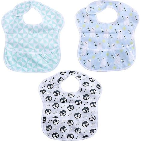 Lot de 3 serviettes salivaires