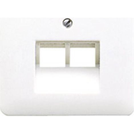 Jung 2 vie Placca di copertura Presa di rete Bianco alpino CD569-2UAWW 1 pz. (1/2)