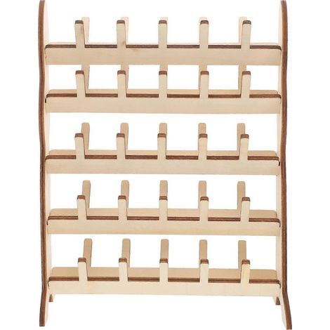 Nähgarnspulen-Organizer aus Holz – 20,50 x 16,00 x 7,50 cm (1/4)
