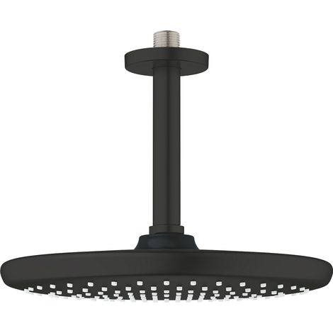 GROHE 26 669 243 TEMPESTA 250 Ducha de techo con brazo 142 mm, 1 chorro Negro Mate - ref: 26 669 243