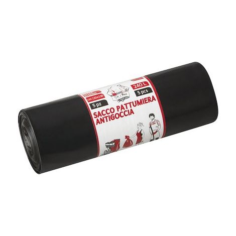 Sacco Immondizia Industriale Nero Elepacking My 80 120 x 130 cm 5 Pezzi