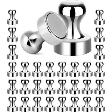 32pcs Powerful Magnets, Fridge Magnet 12x16mm, Mini Extra Neodymium Magnet, Powerful Small Super Magnet with Storage Box, Powerful for Fridge Kitchen Refrigerator Board (1/4)