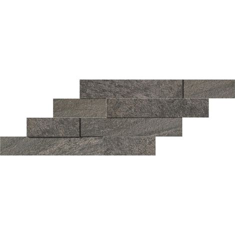 Parement carrelage effet Pierre 3D Quartzite Gris Argile 59x29x0,95 cm Teravio (vendu par carton de 0,684 m²) - RO'MA CARRELAGE