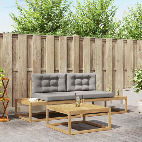 Teenpull – Outdoor-Sofagarnitur mit Kissen Weiß 79 x 79 x 37 cm Polyester (1/5)