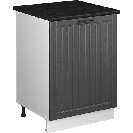 Mobile lavello cucina Fame-Line, Grigio scuro/Bianco, 60 cm, Vicco (1/5)