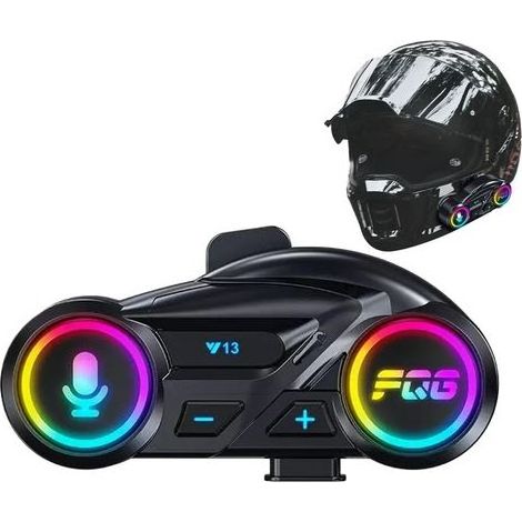 Casque de moto sans fil avec haut-parleurs, étanche, réduction du bruit, écouteurs 800 mAh pour vélo, snowboard, ski, randonnée, trajets et motoneige