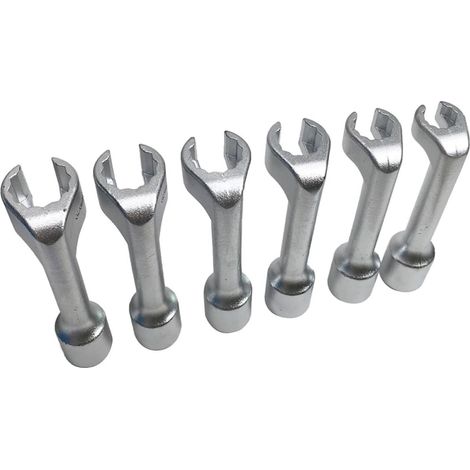 Jeu de Clés à Douille pour Injecteur 6 Pièces Acier 1/2 Ouvertures 12 à 19mm, Clé en L pour Usage Professionnel, Design Antidérapant (1/5)