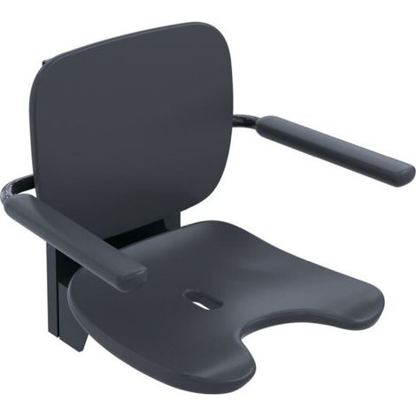 HEWI 802.51.24060 Siège rabattable Premium, découpe d'hygiène (1/2)