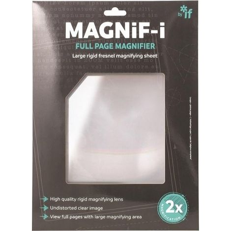 Magnifi-i Foglio ingranditore/lente d'ingrandimento per libri in formato A4