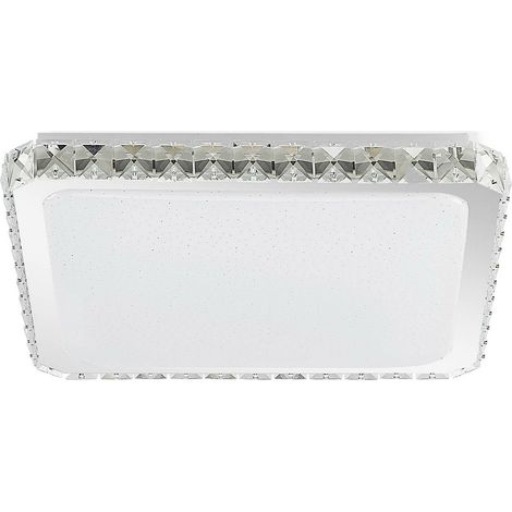 [GEBRAUCHT] B-Ware Lindby Deckenlampe Lorand LED Leuchte dimmbar CCT Fernbedienung chrom weiß (1/2)