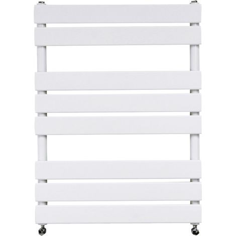Bathroom Flat Panel Heated Towel Rail Radiator Central Heating 800x600mm White