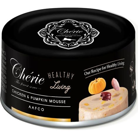 Chérie Premium cibo umido per gatti adulti, sano, al pollo e zucca, 80 g (1/4)