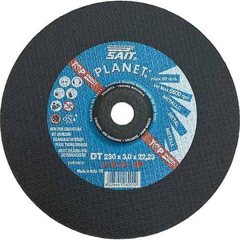 Disco da taglio per metallo per smerigliatrici 230x3x22,23mm Sait