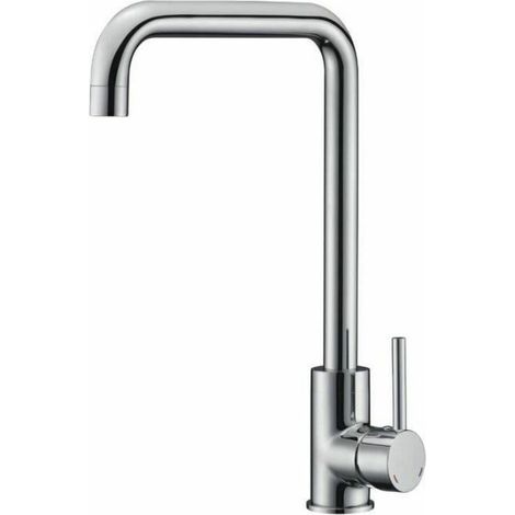 ROUSSEAU Robinet mitigeur de cuisine Kiloo - Sans douchette - Gris chrome