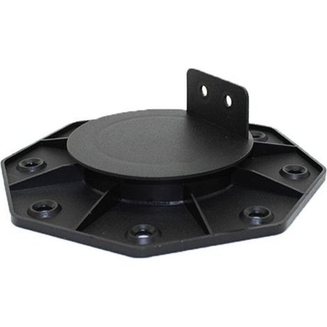 PLOT RÉGLABLE DE 18 À 30 MM POUR TERRASSE BOIS ET COMPOSITE - L: 148 mm - l: 148 mm - E: 30 mm - Noir (1/4)