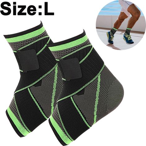 Support Cheville - Bandeau De Stabilisation Réglable En Nylon - Pour Activités Sportives Et Rééducation - Par 2 (1/5)